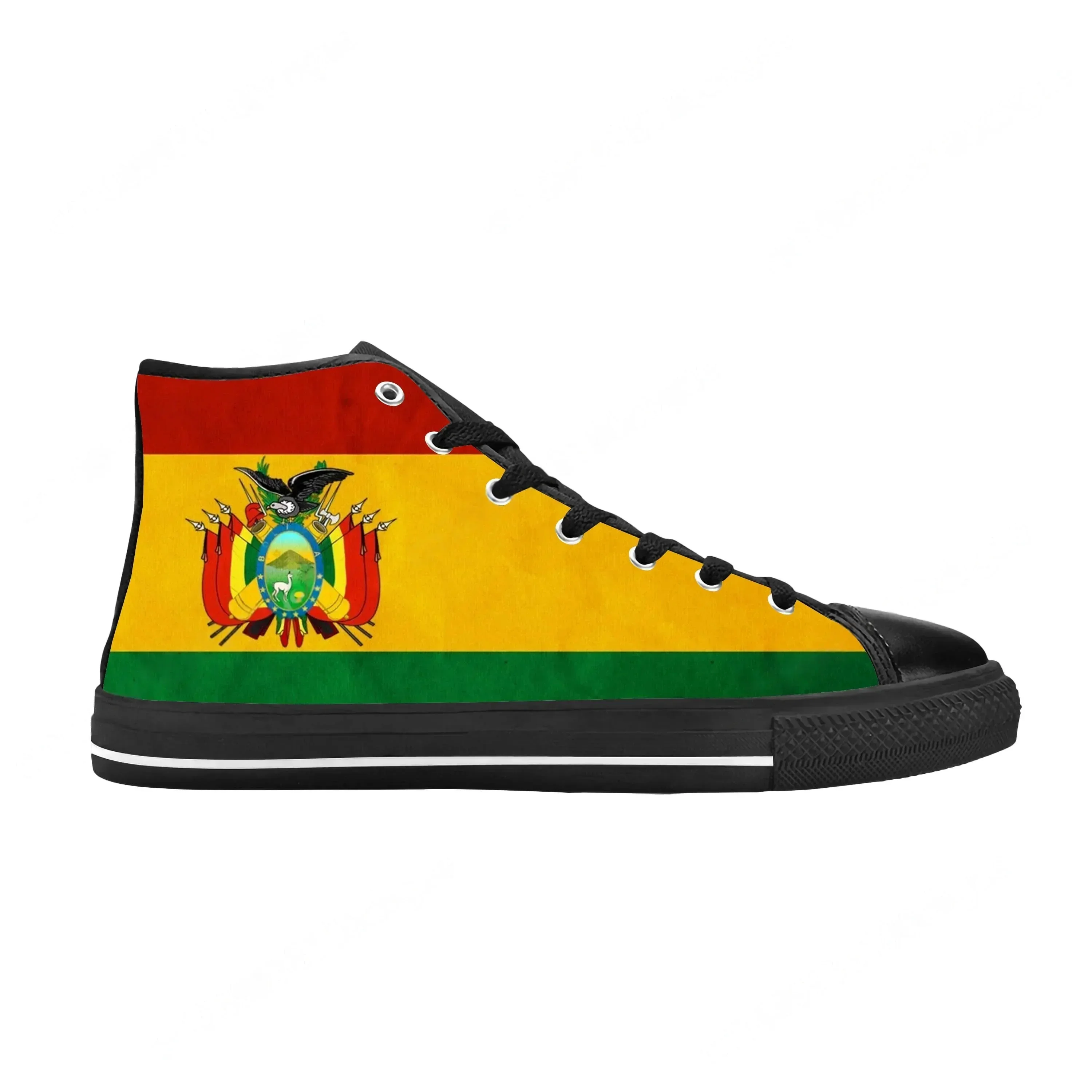 

Hot Bolivia Bolivian Flag Patriotic Pride Fashion Casual Cloth Shoes High Top Comfortable Breathable 3D Print Men Women Sneakers