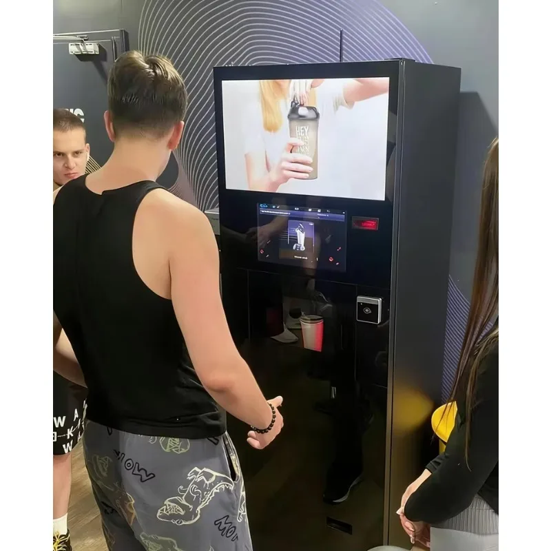 Customized Protein Shake Vending Machine Gym Bar Cold Protein Whey Milkshake Sports Center SDK Function Coin/Token Touchscreen