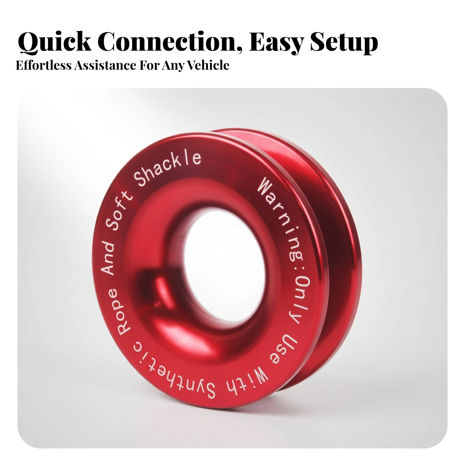 Synthetic Rope Recovery Accessory Winch Loop Winch Recovery Loop Metal Vehicle Gear off-Road Heavy Duty for Winching