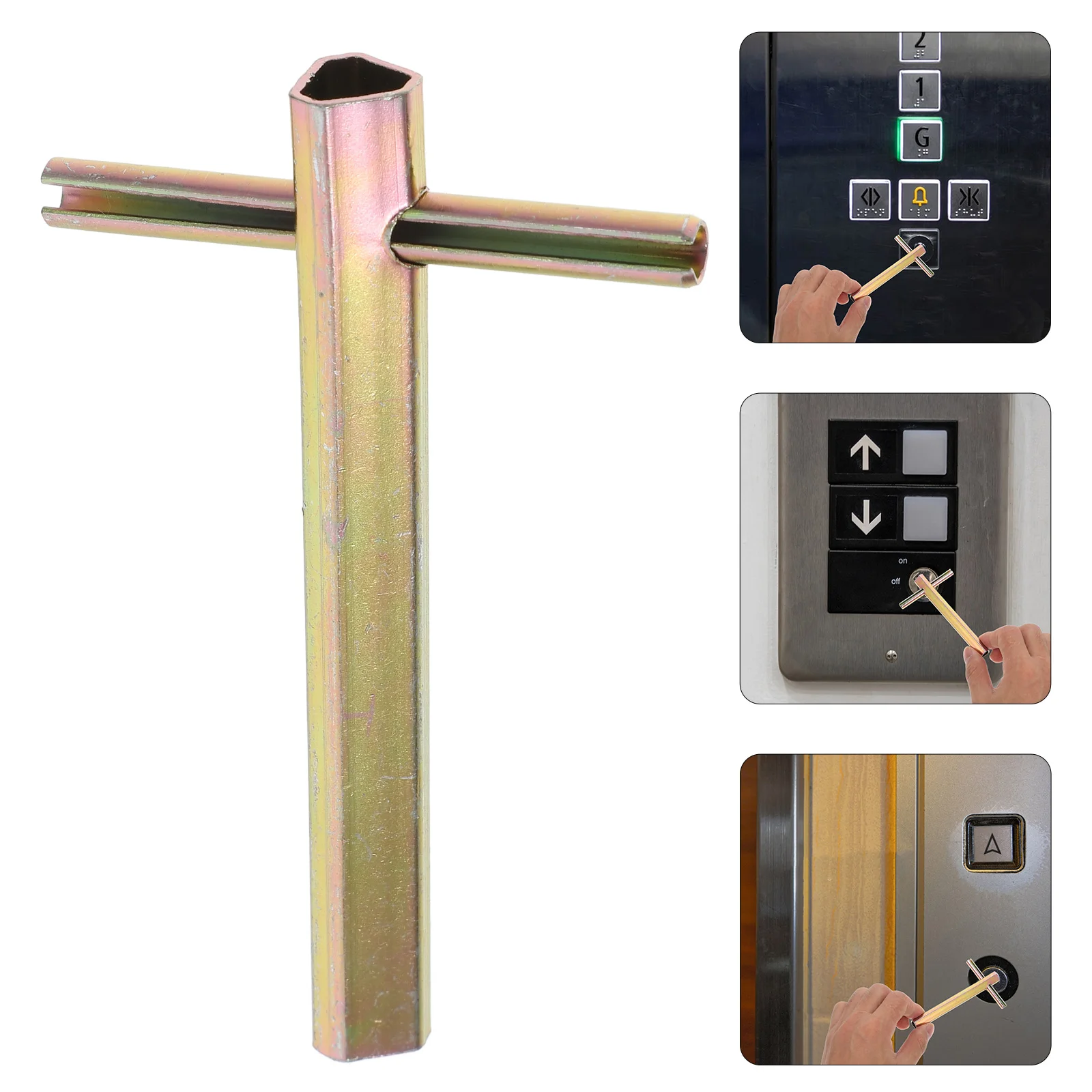 Triangle Elevator Door Key for Elevator Door Keys Socket Universal Utility Keys for Elevator Emergency Lift Door Triangle Panel
