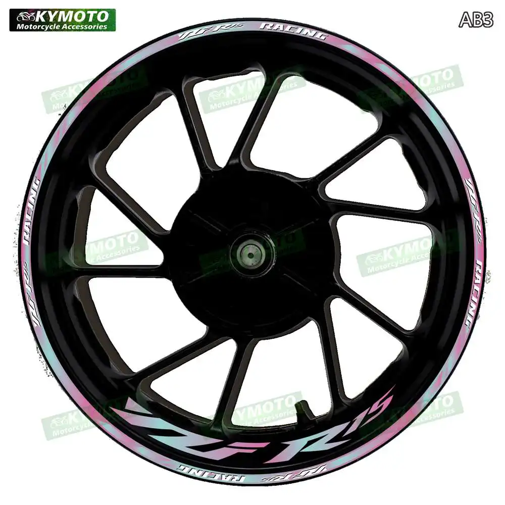 

Наклейки на переднее и заднее колеса, 17 дюймов, для мотоцикла YZF R15, градиентные светоотражающие наклейки на обтекатели и ступицы колес