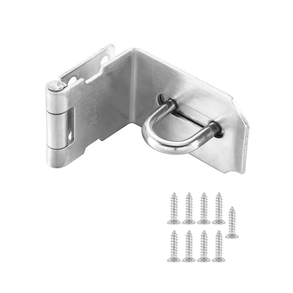 Right Angle Gate Bolt Lock Stainless Steel Padlock Latch Security Hasp Lock Door Latches Door Clasp Padlock Hasp