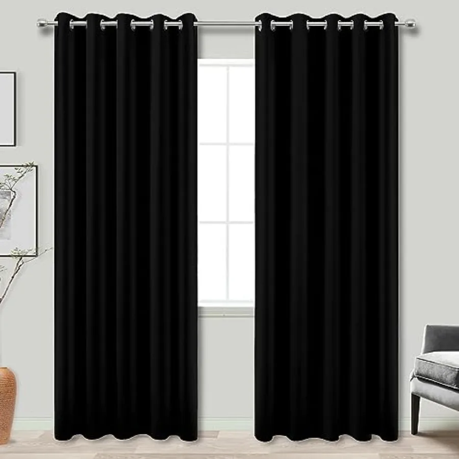 

60 Inch Wide out Curtains for BedroomLight Blocking Large Window Curtain Panels Set of 2 Total Width 120 x 84 Inch Long