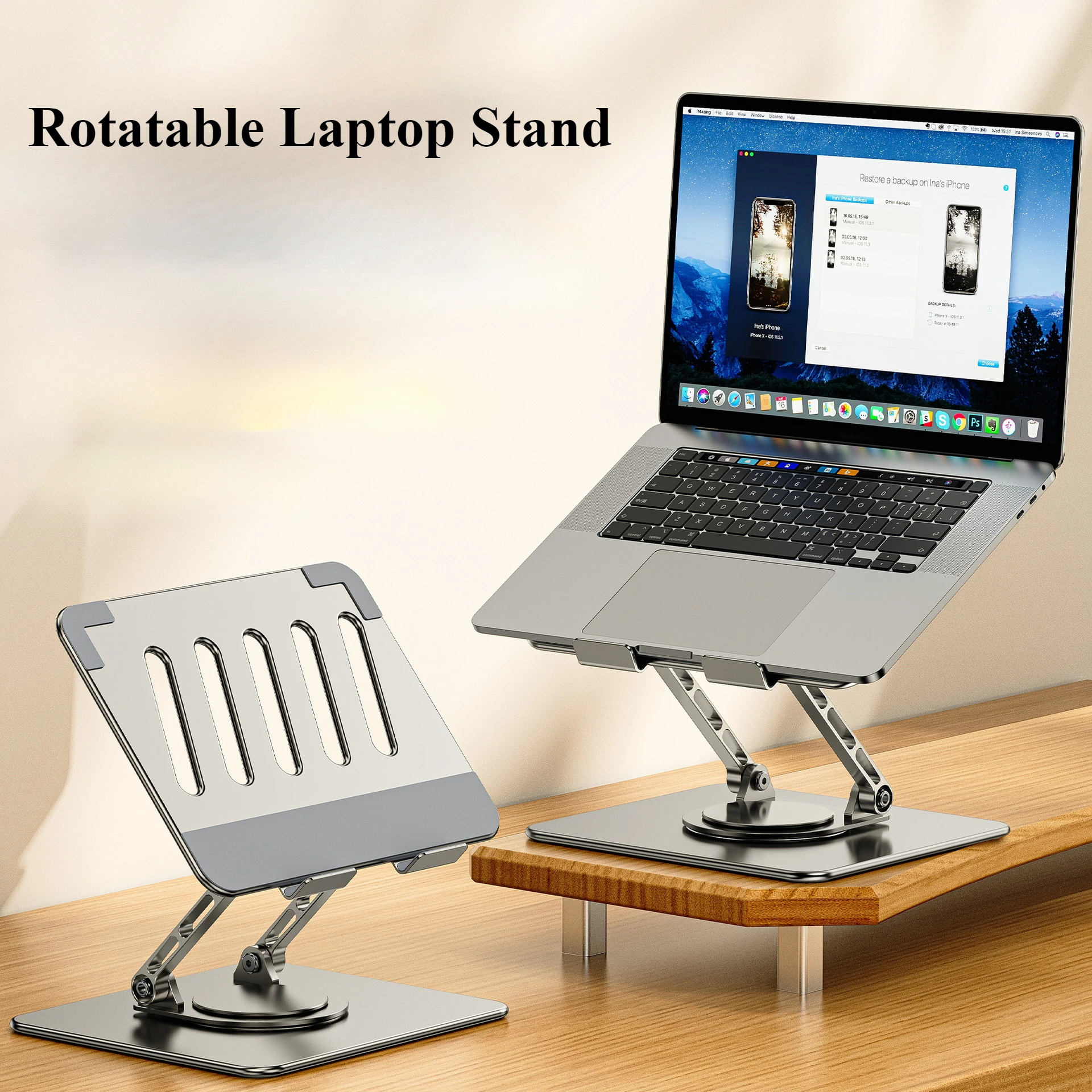 

Rotatable Laptop Stand Aluminum Notebook Support Computer Bracket Holder Accessories Portable Foldable Stand For PC