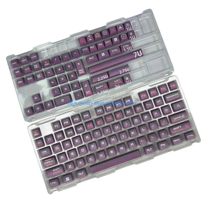 U2JE 128KEYS CYBER TYPE KEYCAPS ارتفاع XDA للوحة المفاتيح الميكانيكية مجموعة KEYCAP