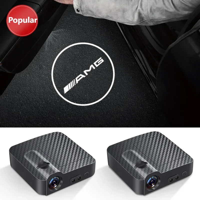 

# 1/2 шт. автомобильные светодиодные приветственные огни с логотипом, эмблема света для Mercedes Benz AMG W212 W204 W211W168 W213 W205 W210 W108 W124, аксессуары