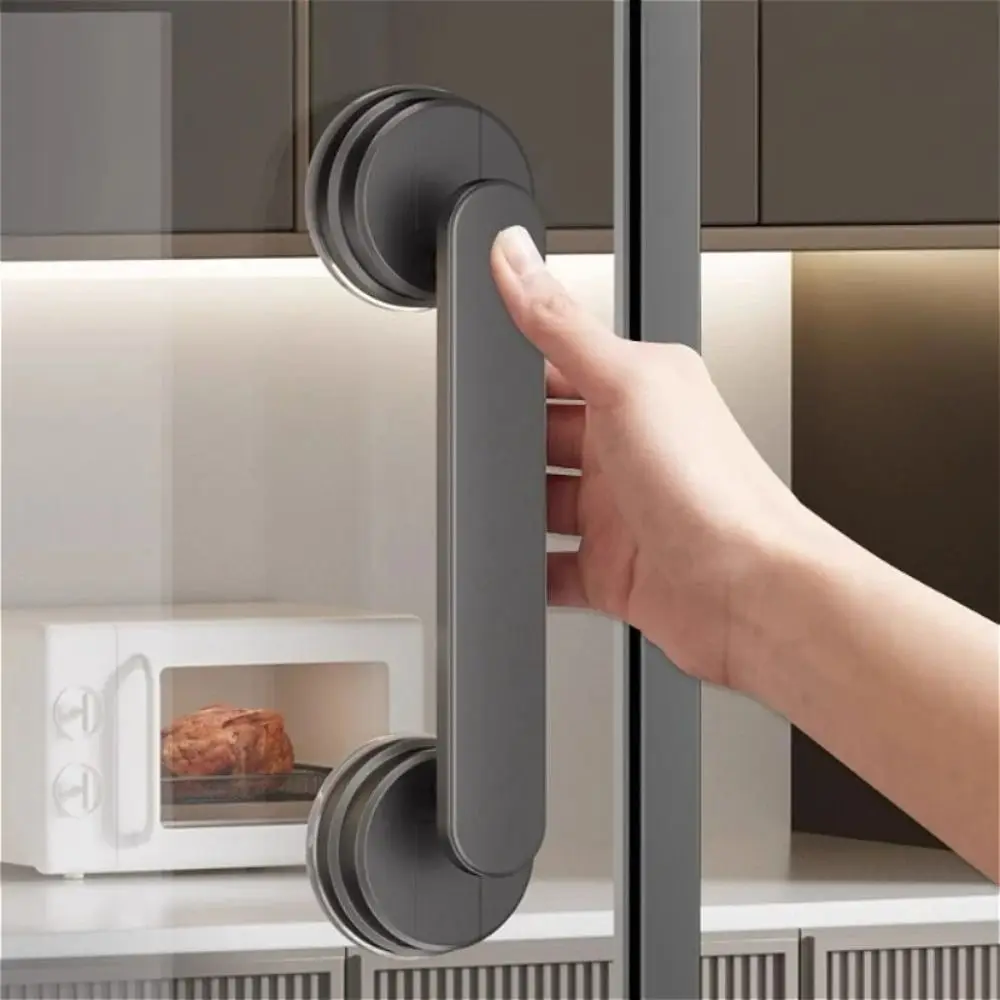 Waterproof Suction Cup Door Handle Reusable Anti-slip Shower Sliding Door Handle Removable Glass Door Handle Bathroom Hardware