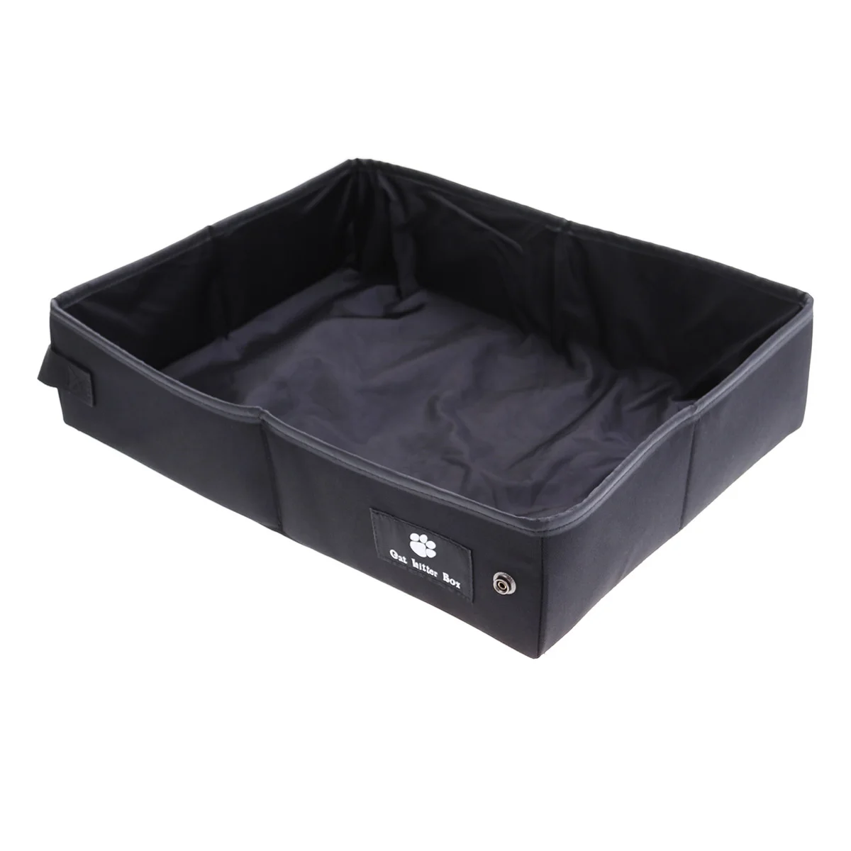 

Waterproof Cat Litter Box Foldable Portable Travel Pet Toilet For Small Cats Lightweight Oxford Fabric Pvc Liner Black S