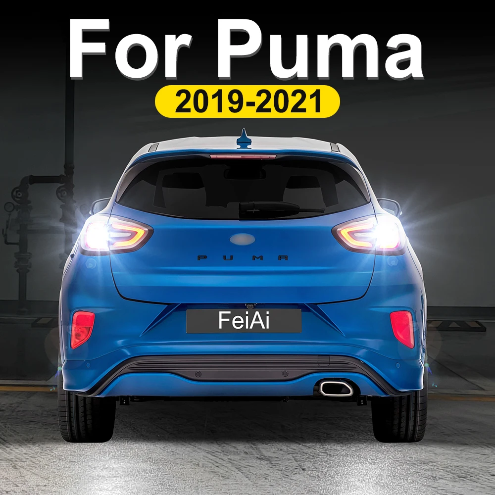 

Для Ford Puma 2019 2020 2021 светодиодные фонари заднего хода, резервная лампа заднего хода, аксессуары Puma, белый супер яркий фонарь заднего хода 12 В