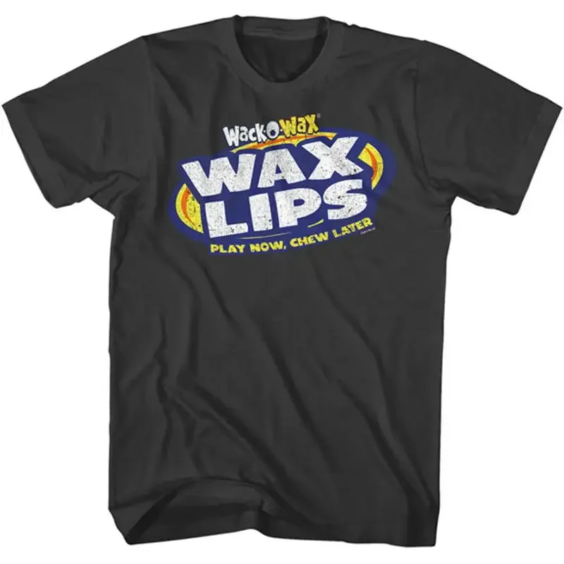 Tootsie Roll Candy Wack O Wax Logo Lips Play Now Chew Later Men's T Shirt