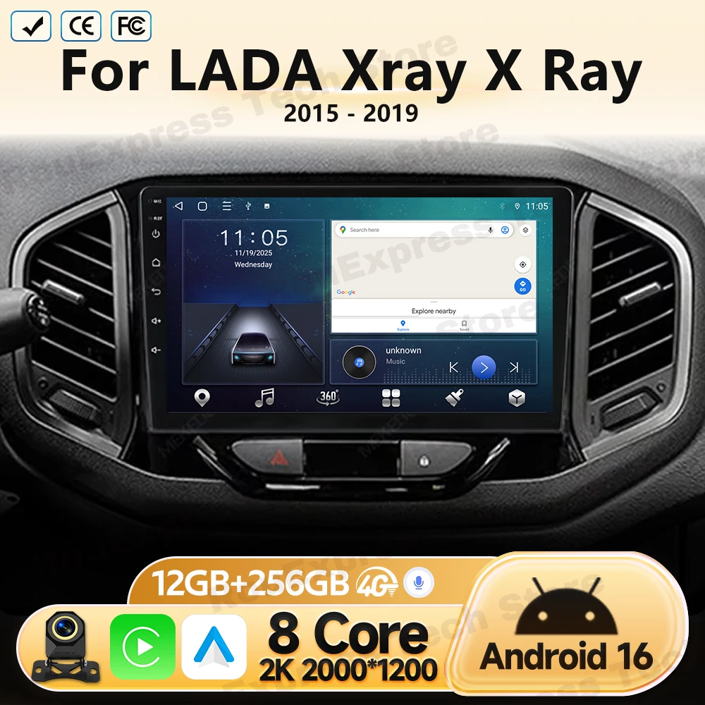 Wireless Carplay For LADA Xray X Ray 2015 2016 207-2019 GPS Navigation Car Android Auto Radio Multimedia Video Player DSP No DVD
