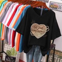 Plus Size 6XL 150kg Summer Loose Women's T-Shirt Cotton High Quality Printed Short Sleeve Women's Short Sleeve T-Shirt