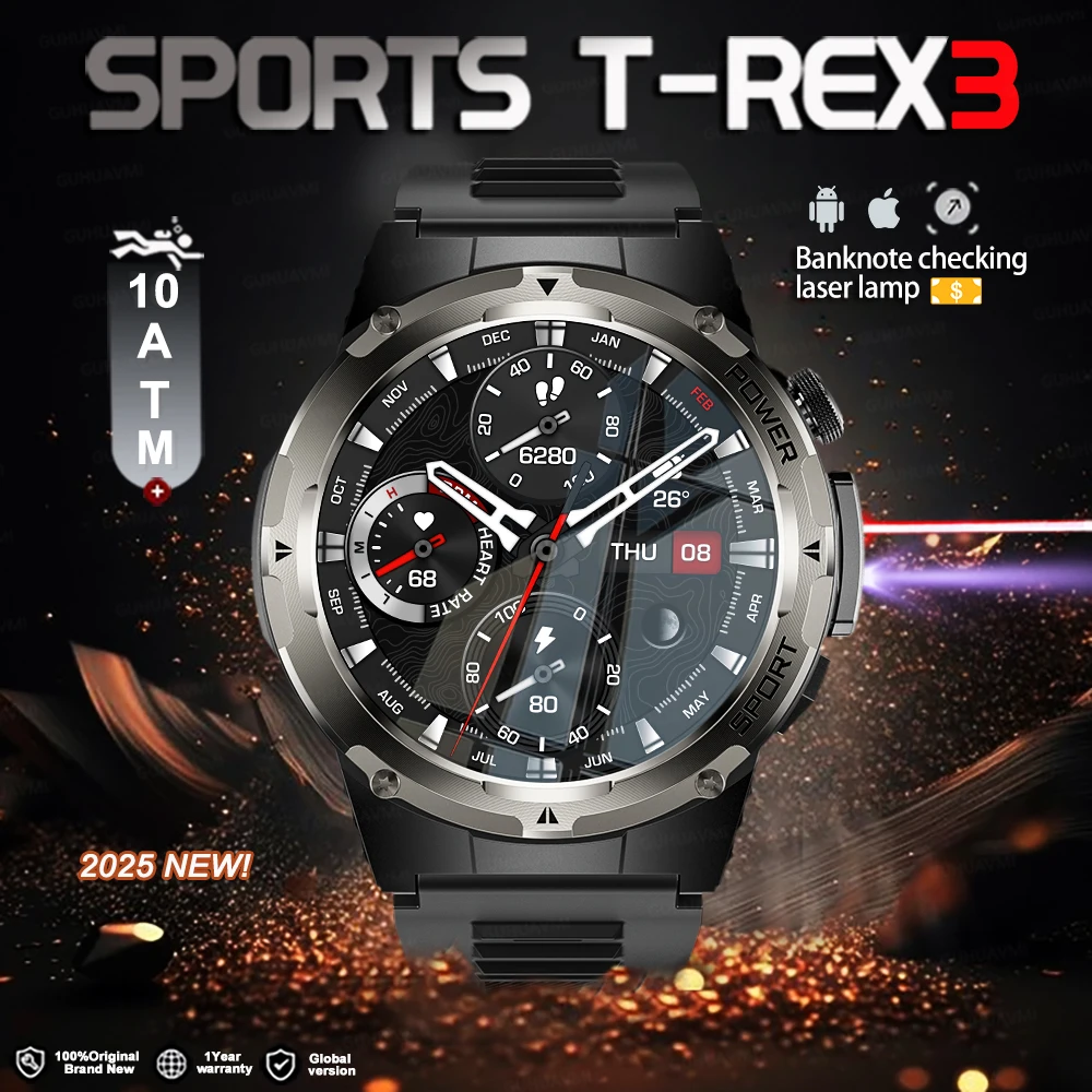 

2025 NEW Popular Outdoor sports Watch GPS tracker Sports NFC Smart Watch Men HD Call 10ATM depth waterproof Watch Men 500mAh
