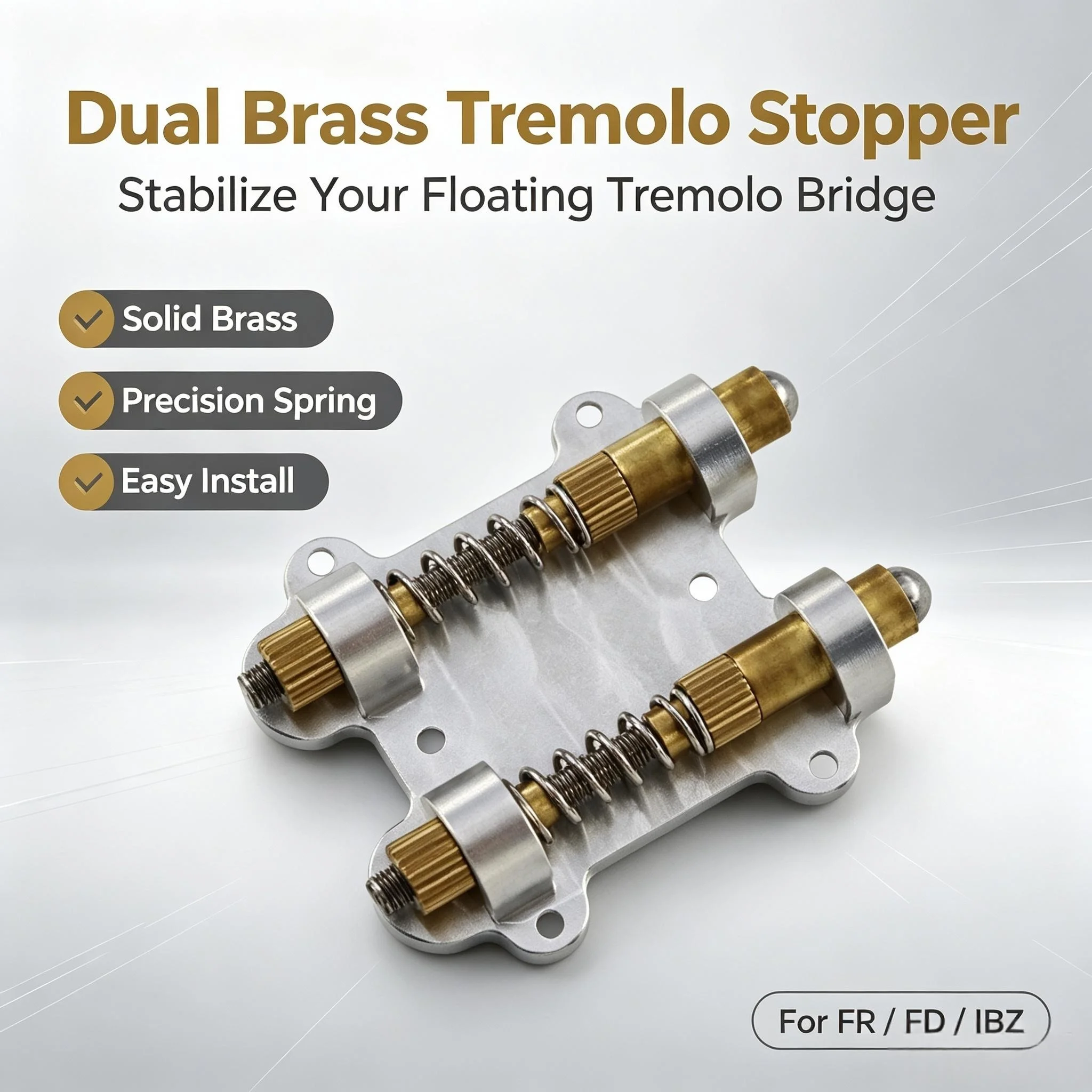 RUKOVA Guitar Dual Brass Tremsetter Tremolo Stopper Stabilizer Set, Arming Adjuster for FR FD IBZ Tremolo Bridge
