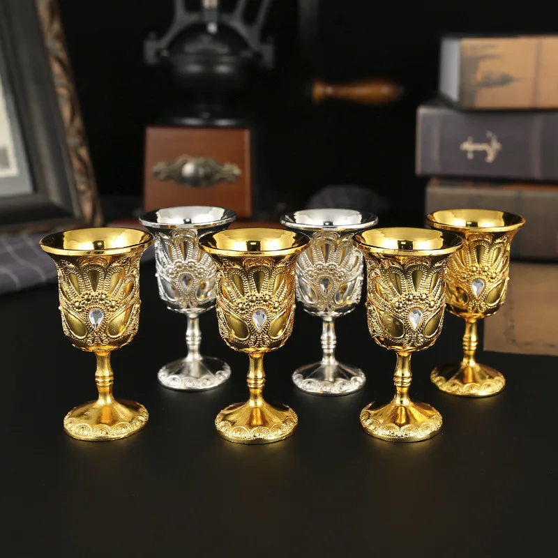 Household Baijiu cup one cup retro high value creative personality anti-drop cocktail cup ornament