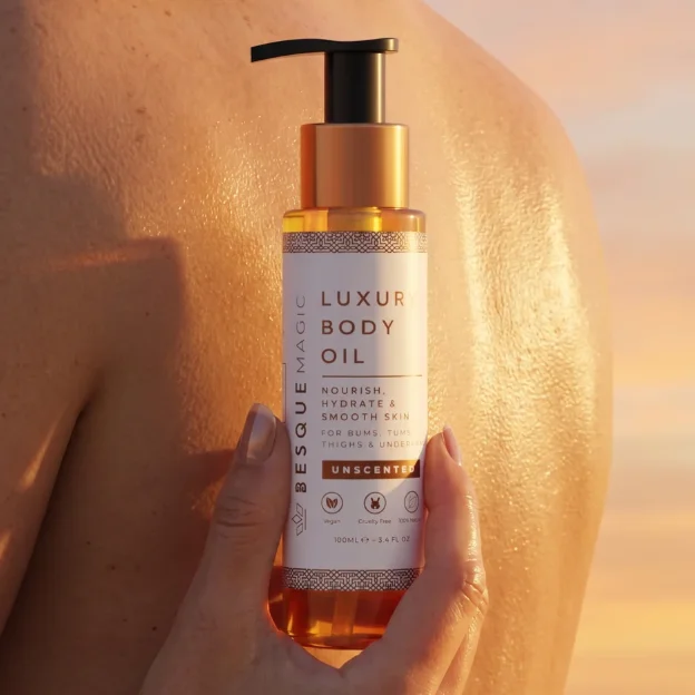 100ml Besque Unscented Magic Luxury Body Oil Hydrating Skin Care Natural Body Oils For Women Plump Tighten Firm All Skin Types