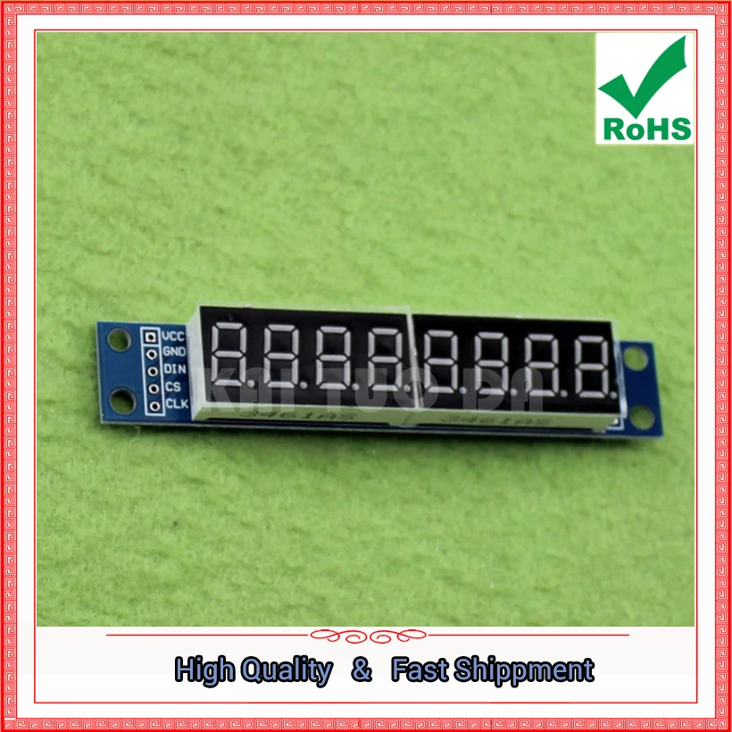 8-digit LED Display MAX7219 LED Display Support Cascade 8-bit Serial 3 IO Port Control Module Board E2B4