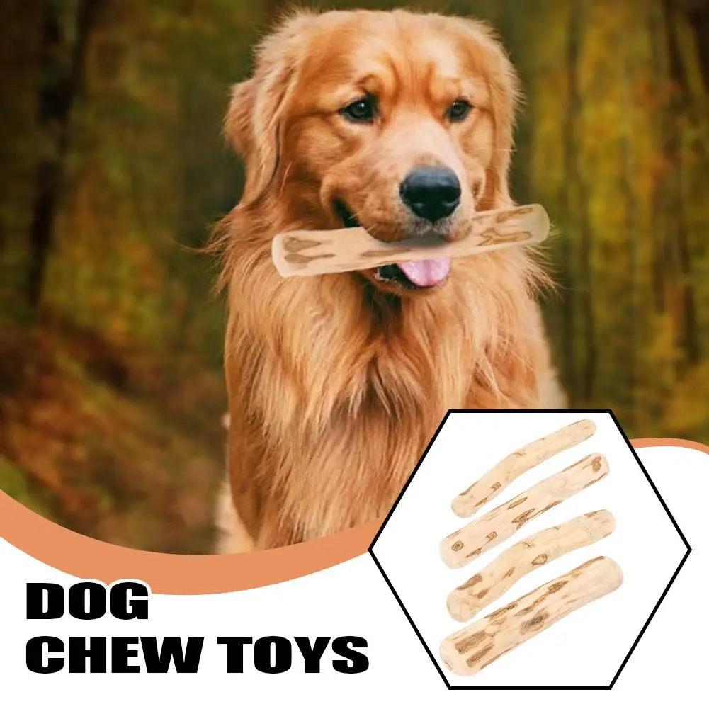 Natural Coffee Wood Dog Chew Toys, Safe Dental Cleaning Chew Sticks for Puppies & Adult Dogs ,Dog Stress Relief Chew Wood Stick