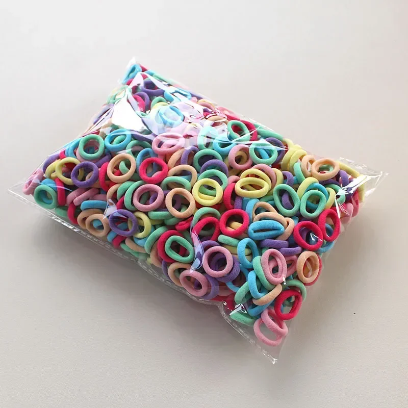 Colorful Nylon Scrunchie Hair Ties, 100pcs Set