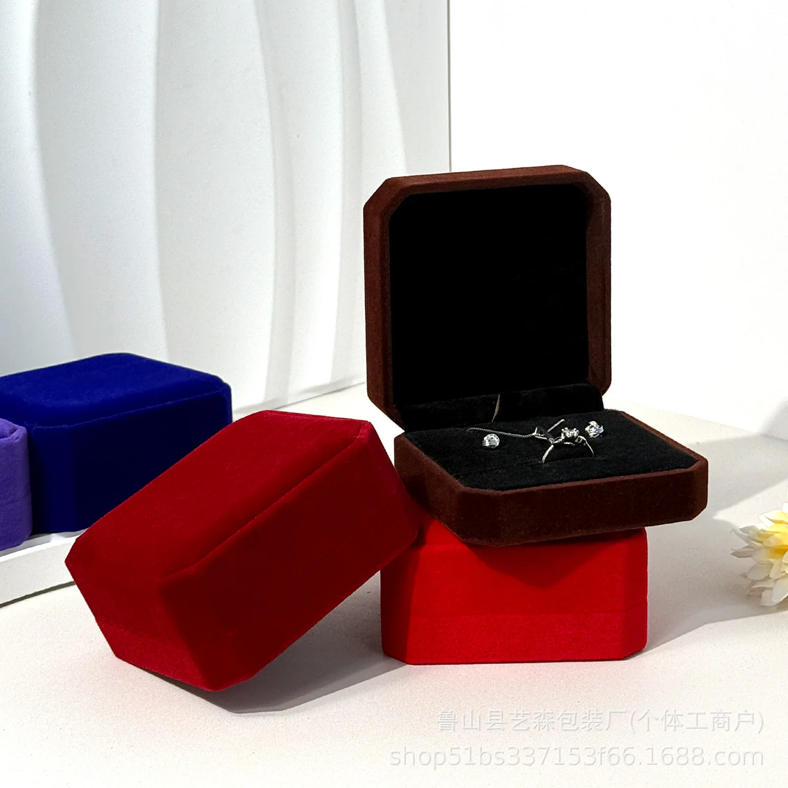 Jewelry Storage Box Beautifully Packaged Velvet Jewelry Box Gift Packaging Box  Display Holder Case For Valentine'S Day
