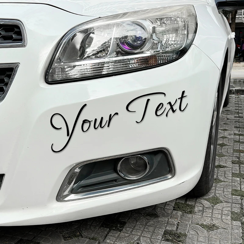 1 قطعة مخصص فقط النص ملصقات السيارات شخصية مقاوم للماء DIY بها بنفسك نافذة السيارات الوفير هود الزجاج الأمامي الخلفي شارات الفينيل