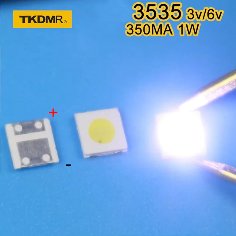 

TKDMR 50PCS 1W 3V 3535 TV Backlight LED SMD Diodes Cool White LCD TV Backlight Televisao TV Backlit Diod Lamp Repair Application