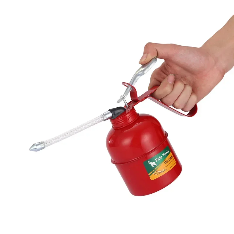 New Iron Cover PVC Braided Hose Manual Gas Can Iron Core Iron Nozzle ABS Plastic Nose Metal Pot Body High-pressure Gun