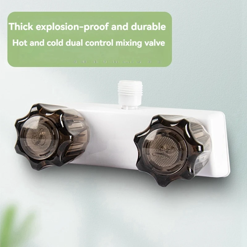 ABRU-RV Shower Faucet Valve Diverter With Dual Knob For Travel Trailer,For Handheld Shower Hose
