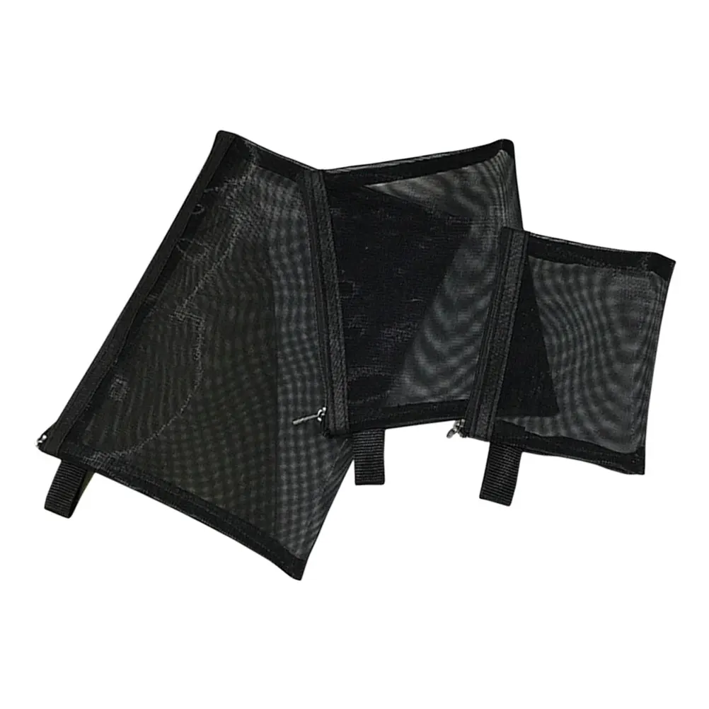 

Brush Organizer High Capacity Mesh Bag Store Makeup Toiletries Zipper Closure Lightweight Black Mini Travel Portable