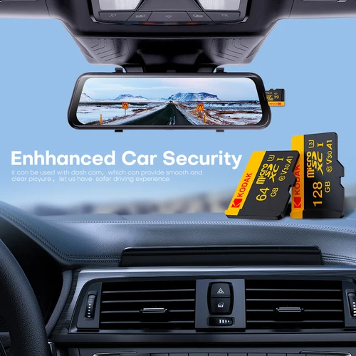 Imagen 2 del producto Tarjeta de memoria Micro SD Kodak para monitoreo de vídeo de cámara 32gb 64gb 128gb 256gb 512gb tarjeta TF 100MB/s C10 U3 almacenamiento de memoria Flash