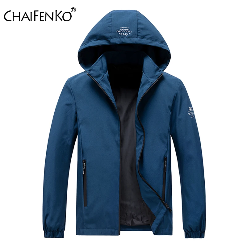 Spring Autumn Men Simplicity Casual Coat Outdoors Solid Ventilate Comfort Tops New Fashion Versatile Detachable Hat Jacket Men