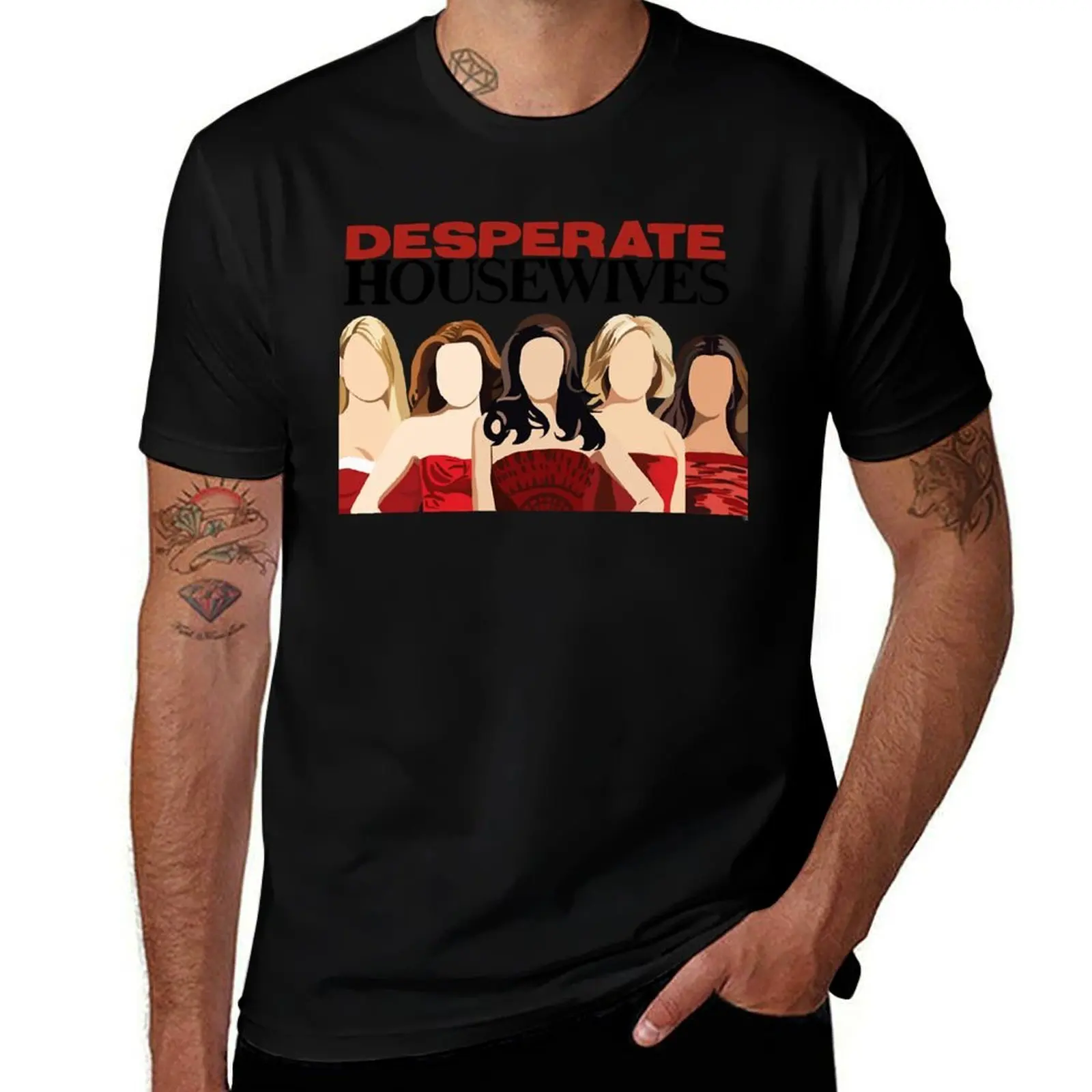 Birthday Gift Mens Best Desperate Housewives Gifts For Music Fan Retro Wave T-Shirt Big and Tall Solid Color T-Shirt
