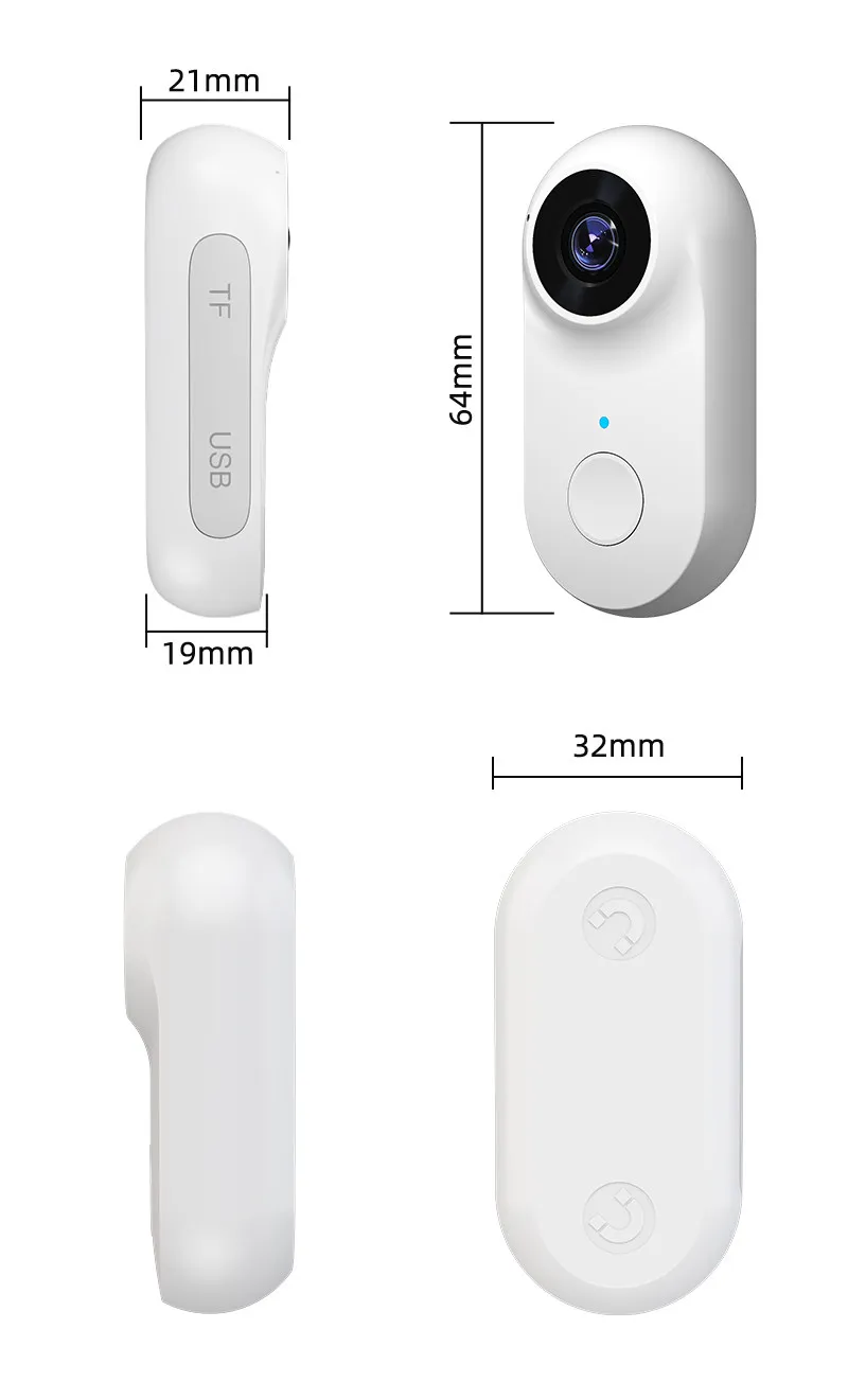Pet Camera Recorder:Cat/Dog POV Camera with Neck Collar Mount - Animal Action Cam for Chest Wear & Recording