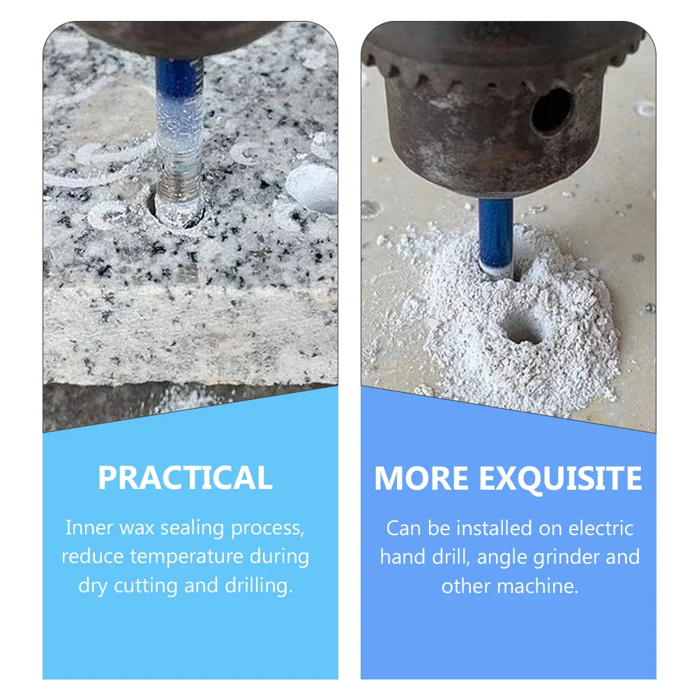 

1Set Dry Drill Bit Set Glass Drill Bit High Durability Hole Saw Kit for Tile Marble Granite Porcelain Ceramic Stone