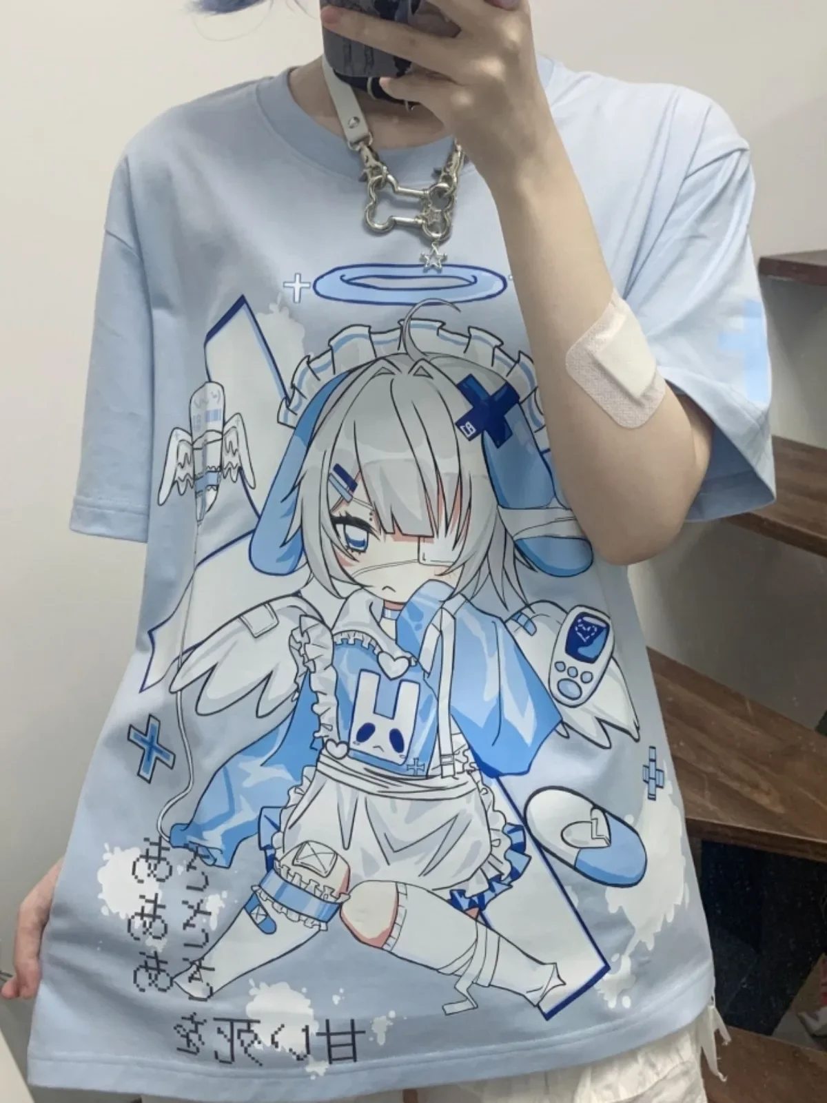 moda-verao-anjo-coelho-bonito-dos-desenhos-animados-impresso-curto-macio-menina-manga-camiseta-feminino-estilo-universitario-topo-de-grandes-dimensoes