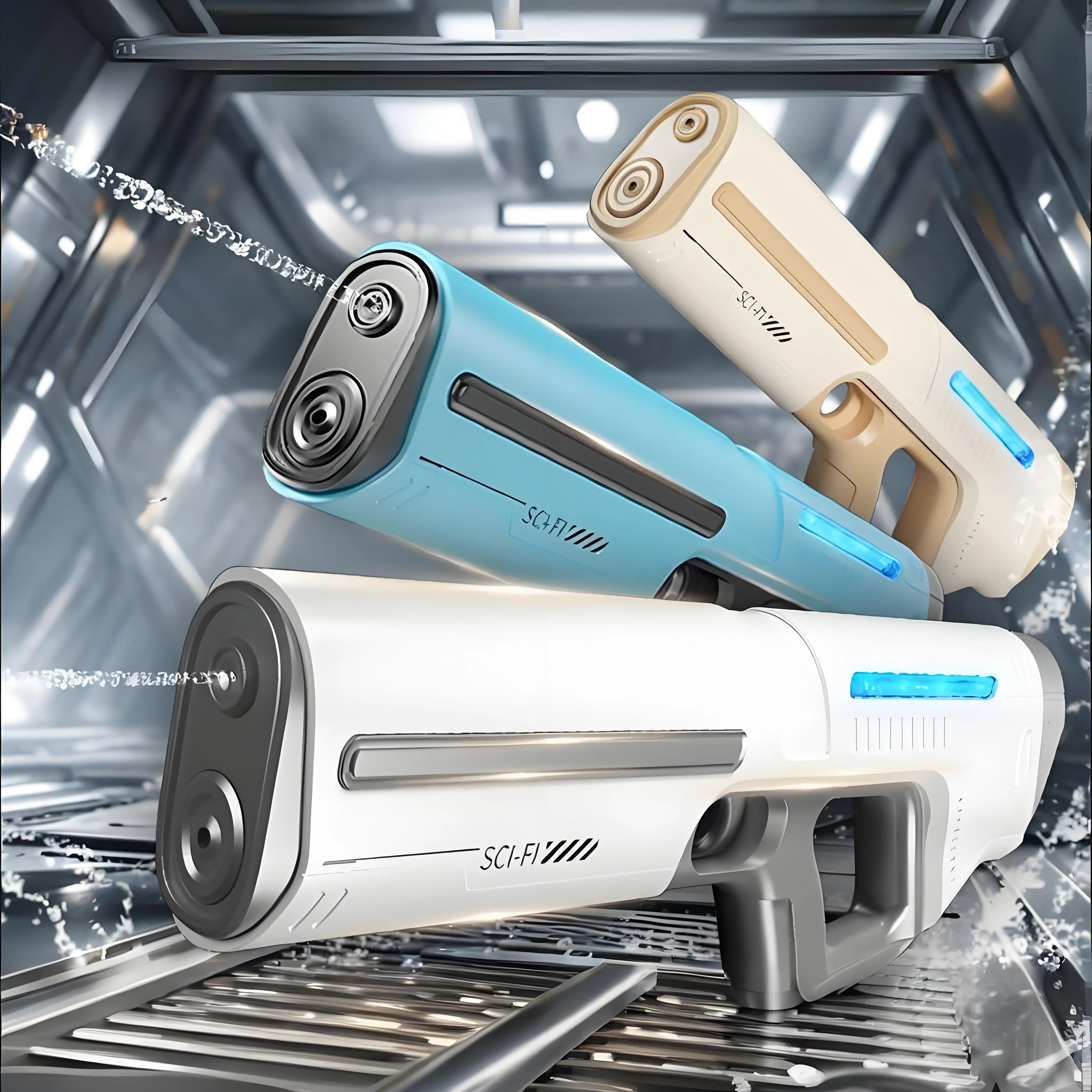 

Электрические водные пистолеты для детей, USB-перезаряжаемые, автоматически наполняющиеся водой, для летних игр на пляже, в бассейне и на улице