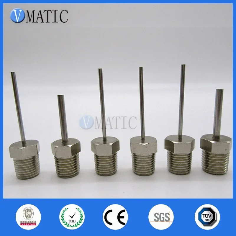 Quality Stainless Steel Needle M8 M10 G1/8 G1/4 Luer Lock Thread Fitting Blunt Glue Liquid Dispensing Needle Tube Length 50mm