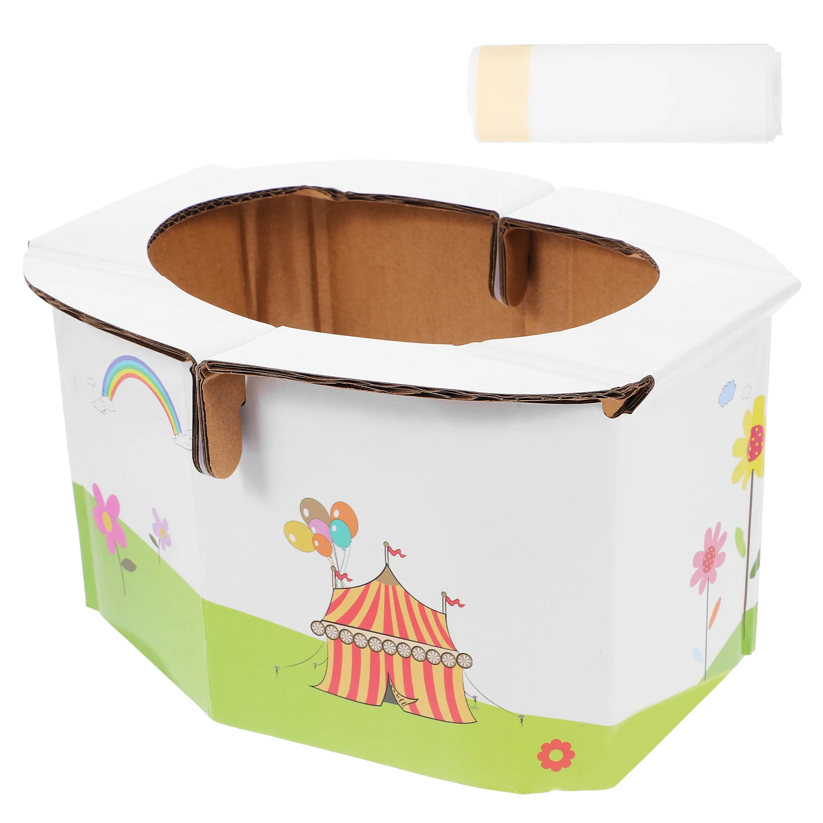 

1pc Foldable Portable Toilet Travel Potty Trainer Lightweight Compact Baby Toiletries Outdoor Material