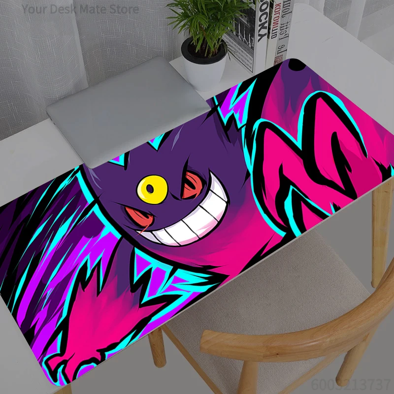 Mouse Pad Gengar Pokemon Pikachu Anime Gaming Accessories Varmilo Keyboard Desk Mat Gabinete Gamer Carpet Mousepad Mouse Mats