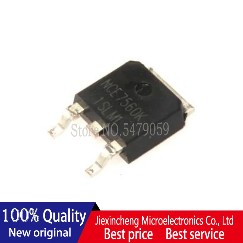 20PCS NCE7560K NCE7560 TO252 75V 60A MOSFET 100%New original