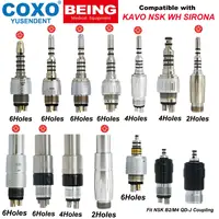 COXO/BEING Dental 2/4/6 agujeros acoplador de acoplamiento LED B2/M4 acoplamiento de QD-J para pieza de mano de fibra óptica de alta velocidad KAVO WH SIRONA NSK