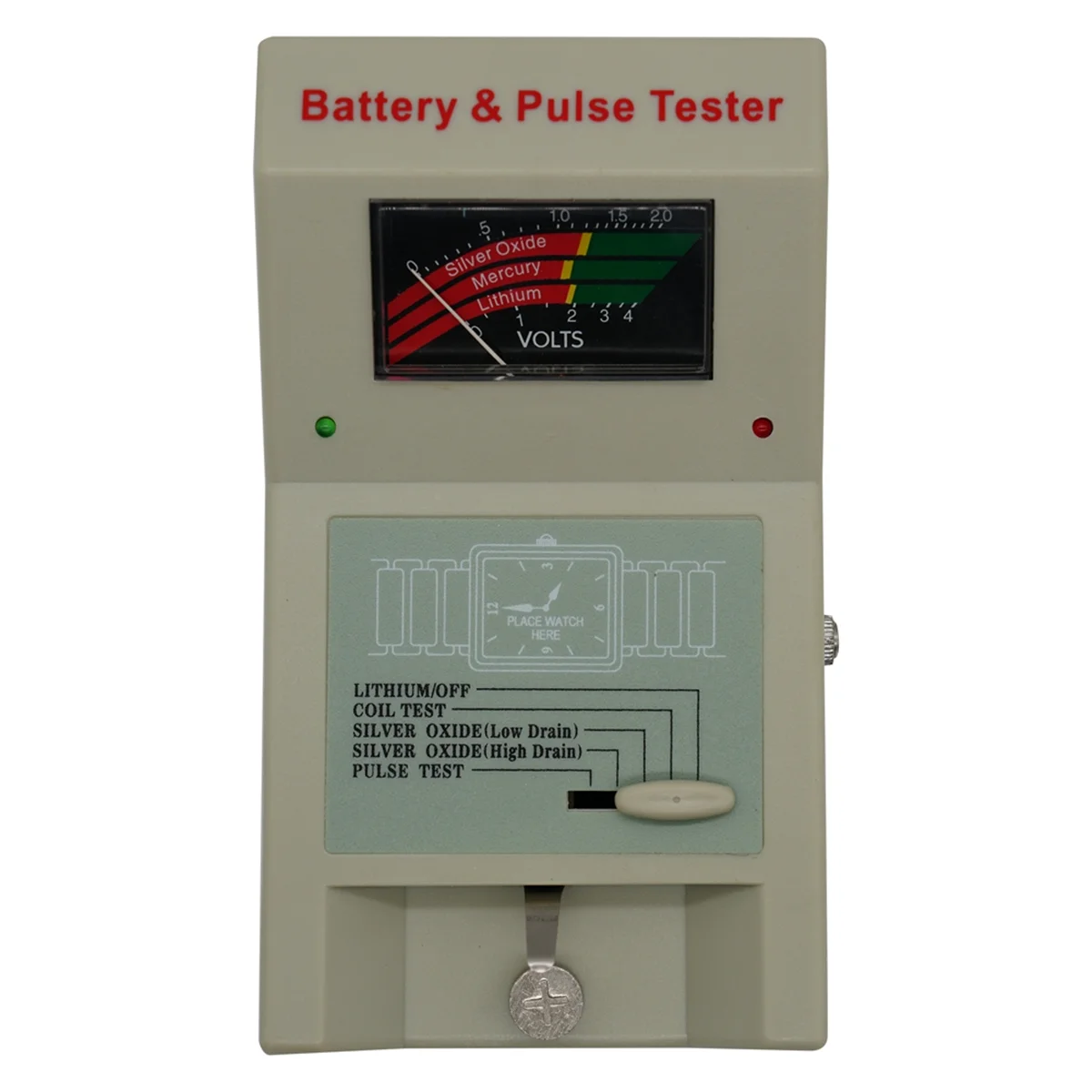 A9oP- Quartz Watch Battery Tester 1.5V 3V Button Cell Coil Watch Pulse Tester Analyzer Battery Tool