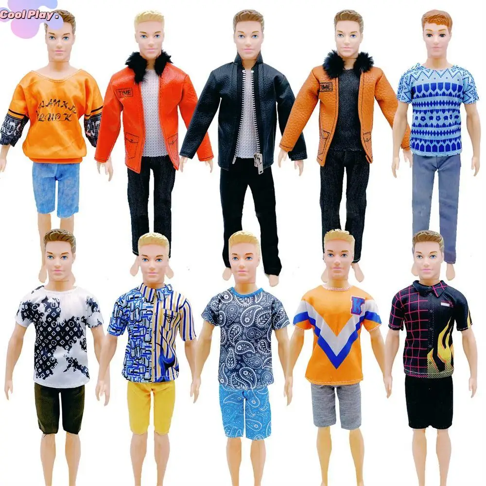 Garnitur Ken Doll Ubrania Codzienne noszenie Modny garnitur Ken Chłopiec Ubrania 10, styl Płaszcz Prince Ken Odzież sportowa Prezent urodzinowy