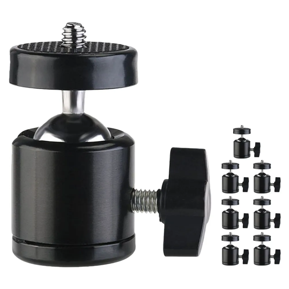 8Pcs Heavy Duty Camera Ball Head Tripod Mount 360 Degree Swivel Metal Ball Head for Dslr Mirrorless Cameras Live Streaming Gear