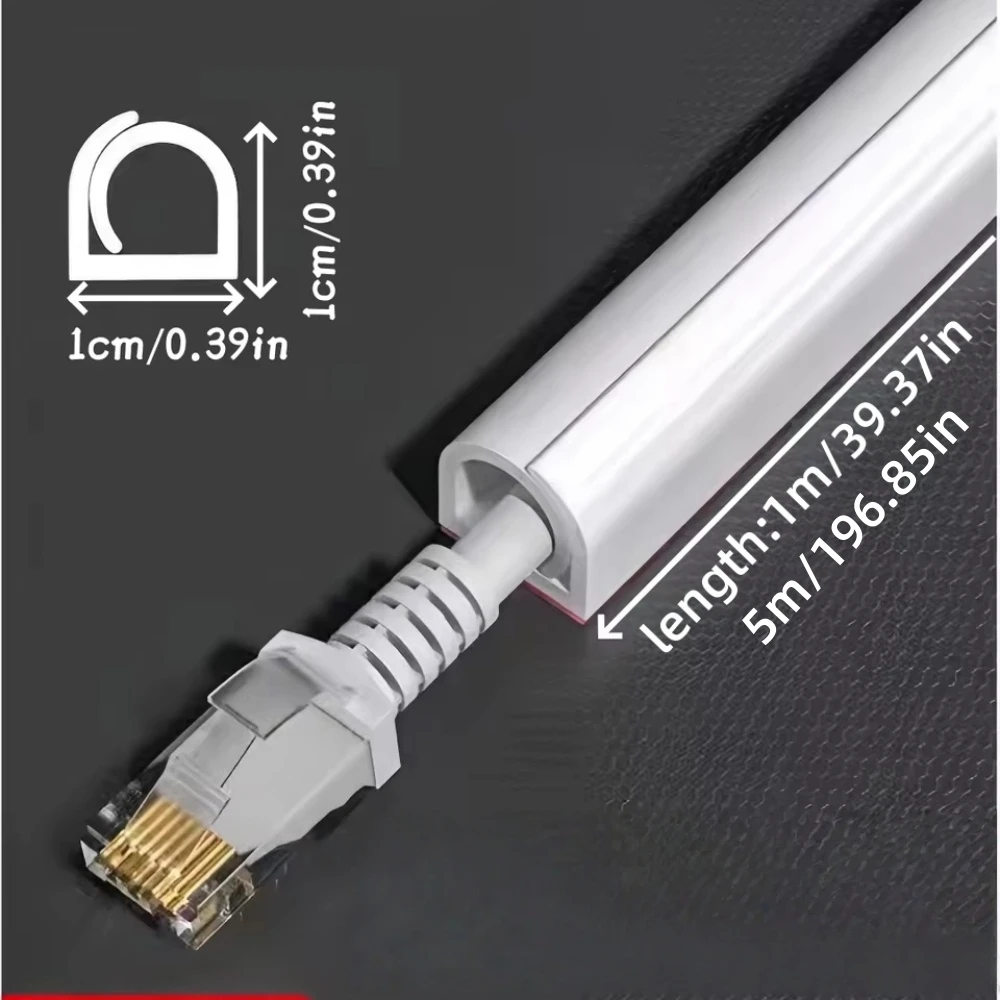 Cable Cover Protector PVC Self-Adhesive Wire Protection Strip Prevent Trip Wall And Floor Wire Organizer