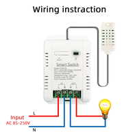 ABMF-4X Wifi TH-16 Switch Tuya Control With Power Consumption Monitoring Temperature And Humidity Thermostat For Alexa
