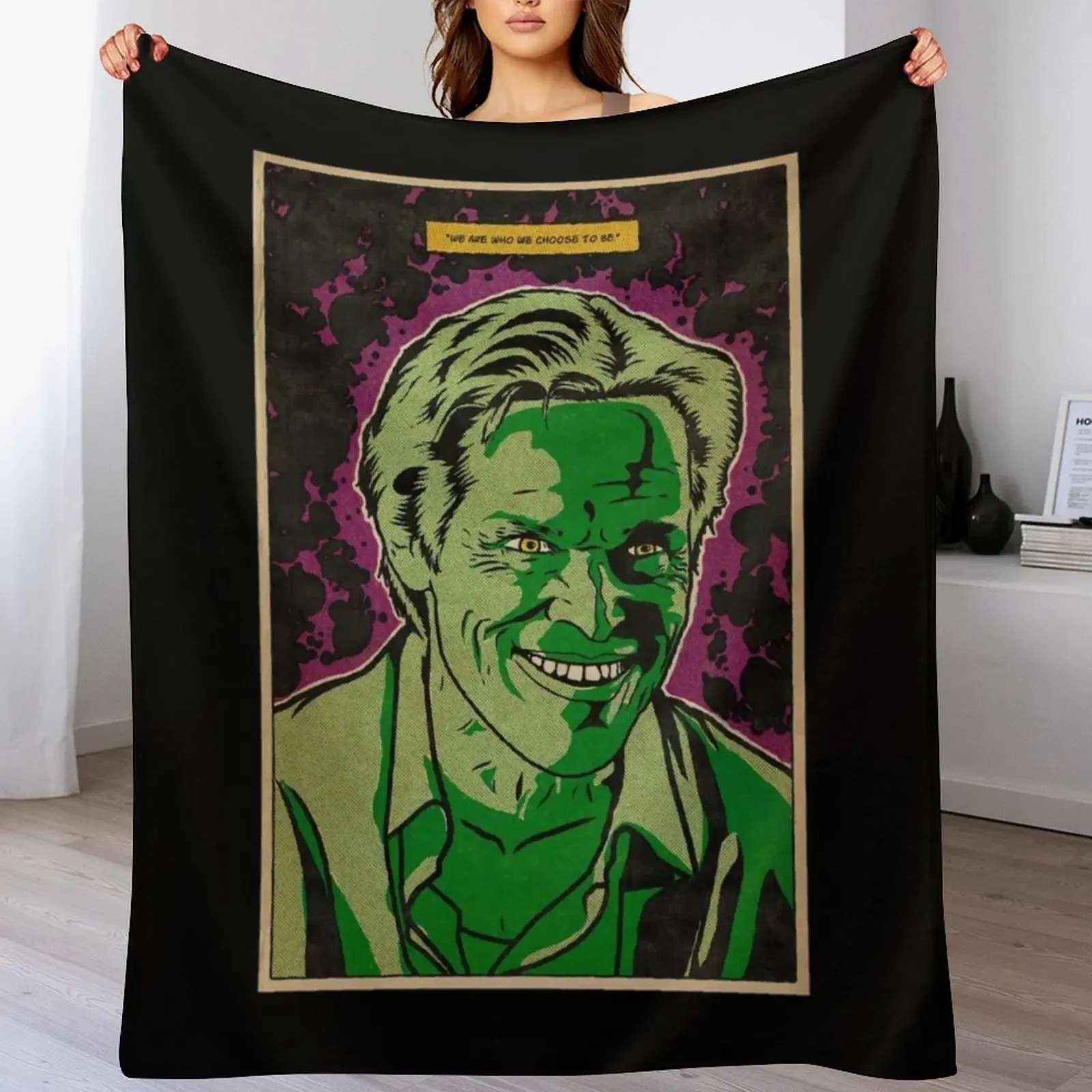 

Dafoe evil laugh Throw Blanket Extra Large Throw halloween Beautifuls Luxury Thicken Blankets