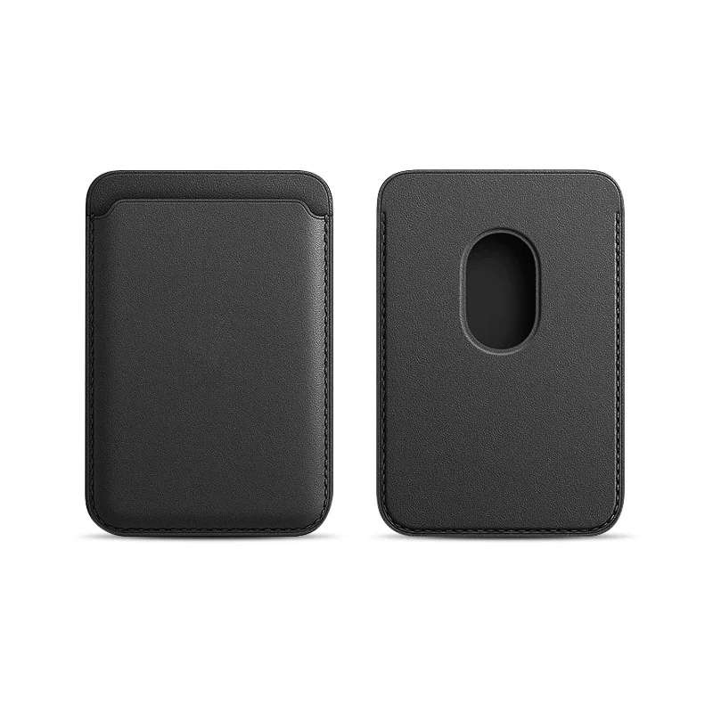 Magnetischer Kartenhalter aus Leder PU-Kartenhülle Ausweiskartenhalter Handy-Rückseitenaufkleber-Tasche für Magsafe iPhone 17 Kartenhalter-Abdeckung