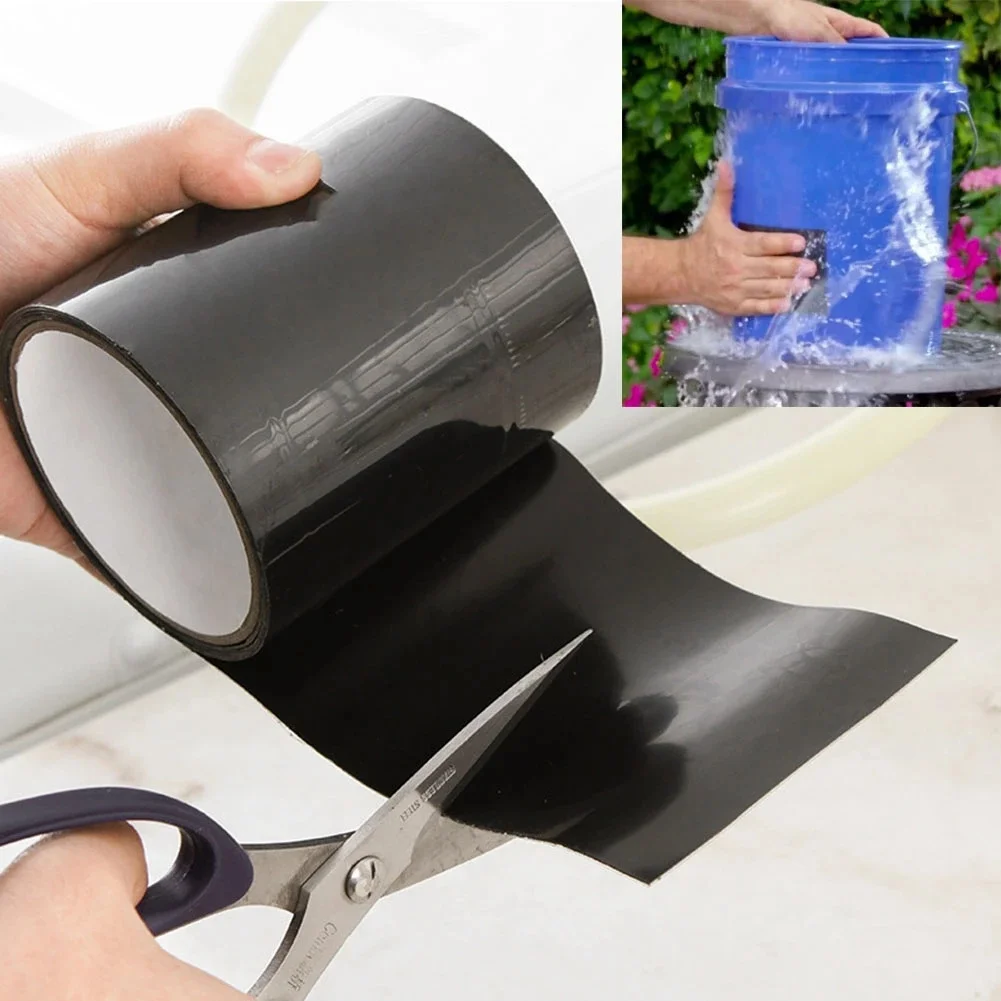 2pcs Patch PVC Pipe Super Strong Waterproof Tape Stop Leaks Seal Repair Tape Performance Self Fix Tape Adhesive Insulating Duct
