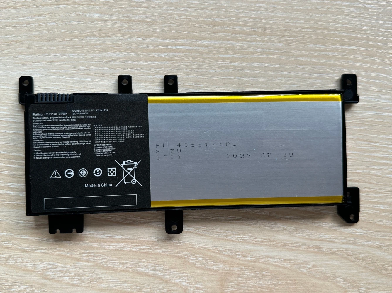 Battery C21N1638 For ASUS X442UR X442UQ X442UN F442U F442UR A480U X442U